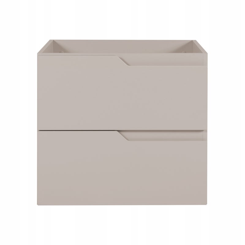 Szafka łazienkowa MODERN 60 cm kaszmirowa mat 2 szuflady frezowane uchwyty