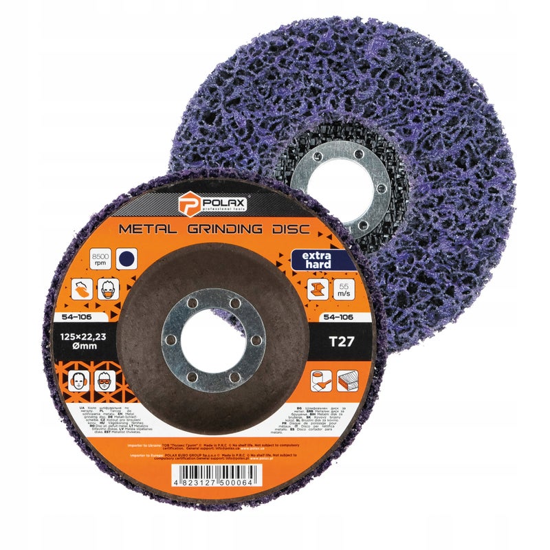Polax Tarcza ścierna z włókniny fioletowa twarda T27 Ø125×22.23mm