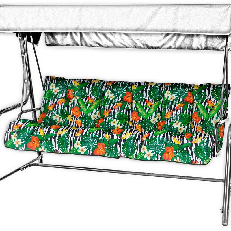 Poduszka na huśtawkę ogrodową AMPO 150 cm zielony czerwony 1 szt.