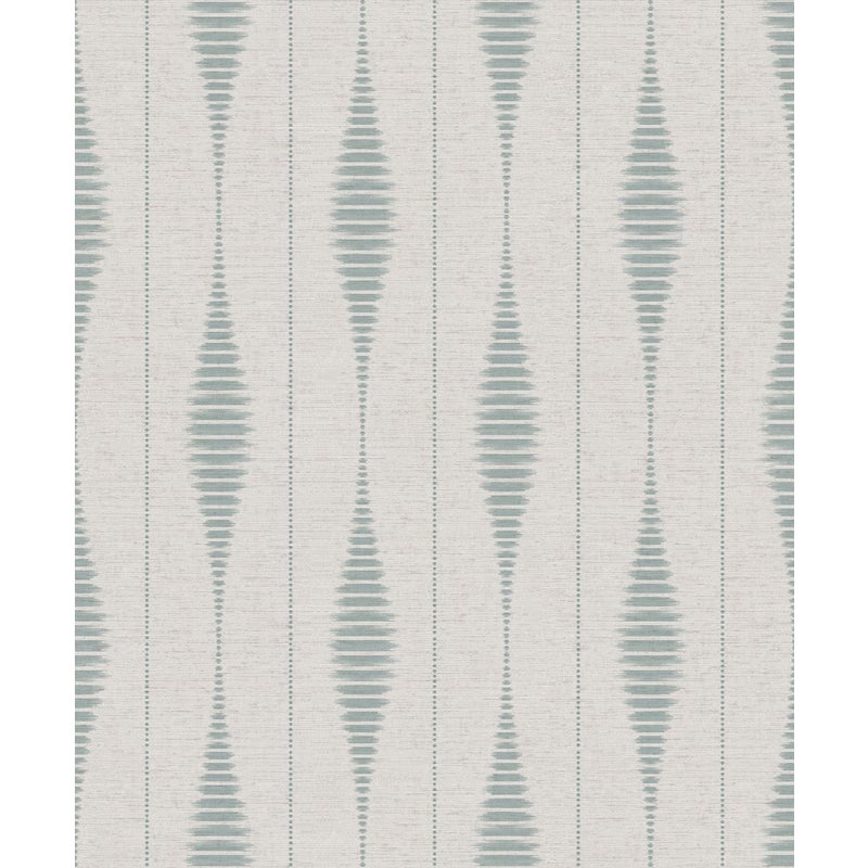 Tapeta motyw etniczny złamanej bieliIjasnoniebieskim - 53 cm x 10 m - SANDERS & SANDERS