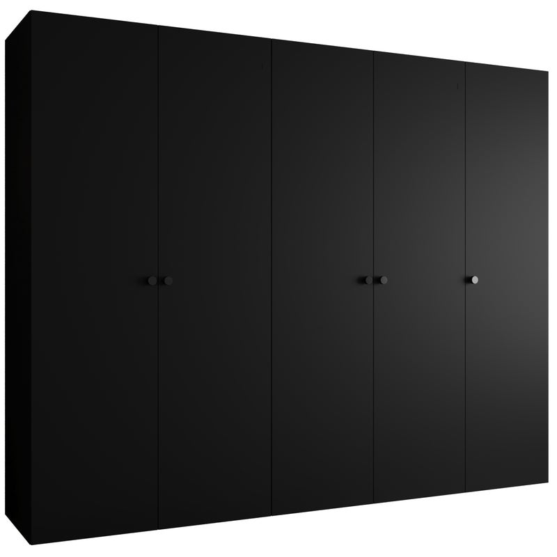 Szafa uchylna otwierana Parma 1 250 x 52 x 202 cm czarny + u. czarny Abiks Meble