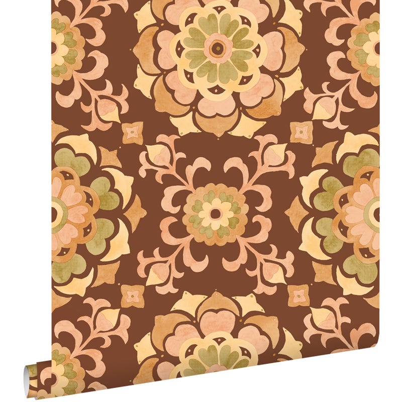 Tapeta motyw płytek brązowymIżółtym - 50 x 900 cm - ESTAHOME