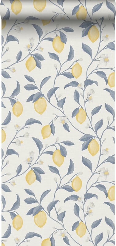 Tapeta owoc niebieskimIżółtym - 53 cm x 10 m - SANDERS & SANDERS