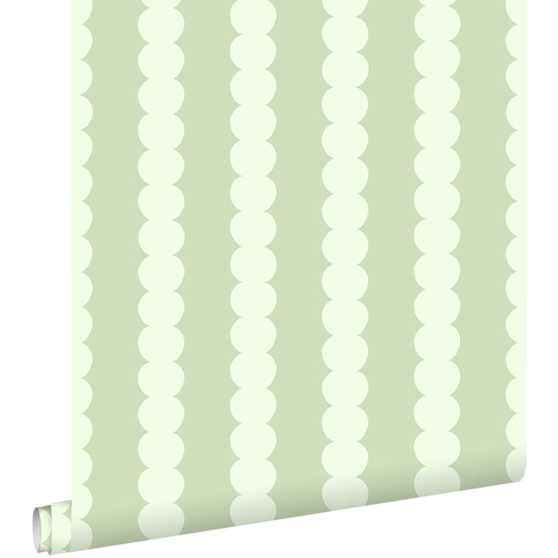 Tapeta nadruk graficzny jasnozielonym - 50 x 900 cm - ESTAHOME
