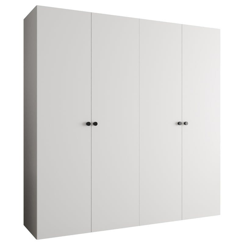 Szafa uchylna otwierana Parma 1 200 x 52 x 202 cm biały + u. czarny Abiks Meble