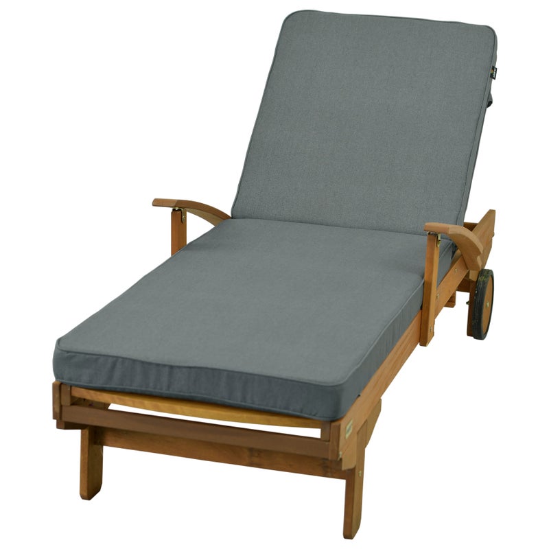 Poduszka na leżankę ogrodową AMPO wodoodporna szary 1 szt.