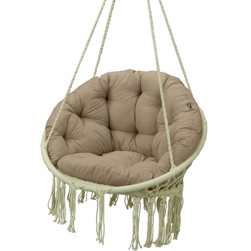 Poduszka ogrodowa na krzesło huśtawkę wiszącą bocianie gniazdo AMPO 110x60 cm beżowy 1 szt.