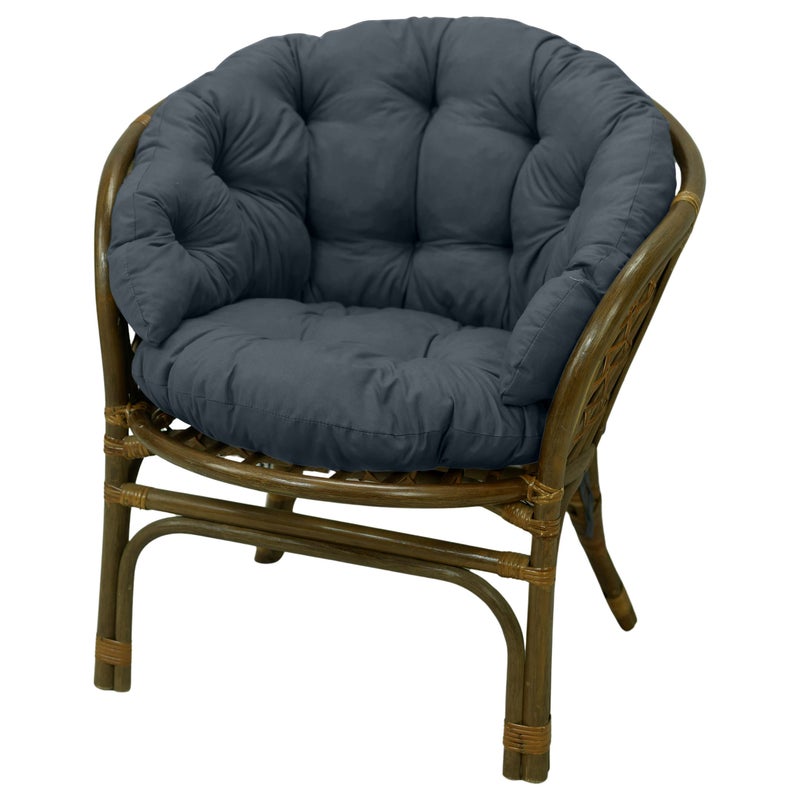 Poduszka na fotel rattanowy rattan AMPO ciemny szary 1 szt.