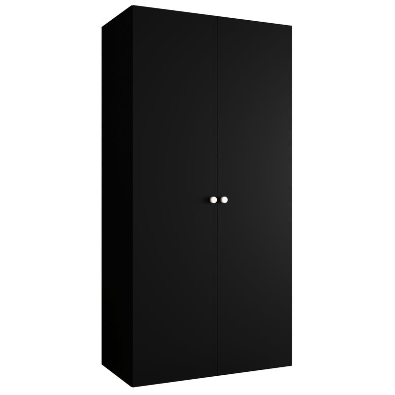 Szafa uchylna otwierana Parma 1 100 x 52 x 202 cm czarny + u. srebrny Abiks Meble