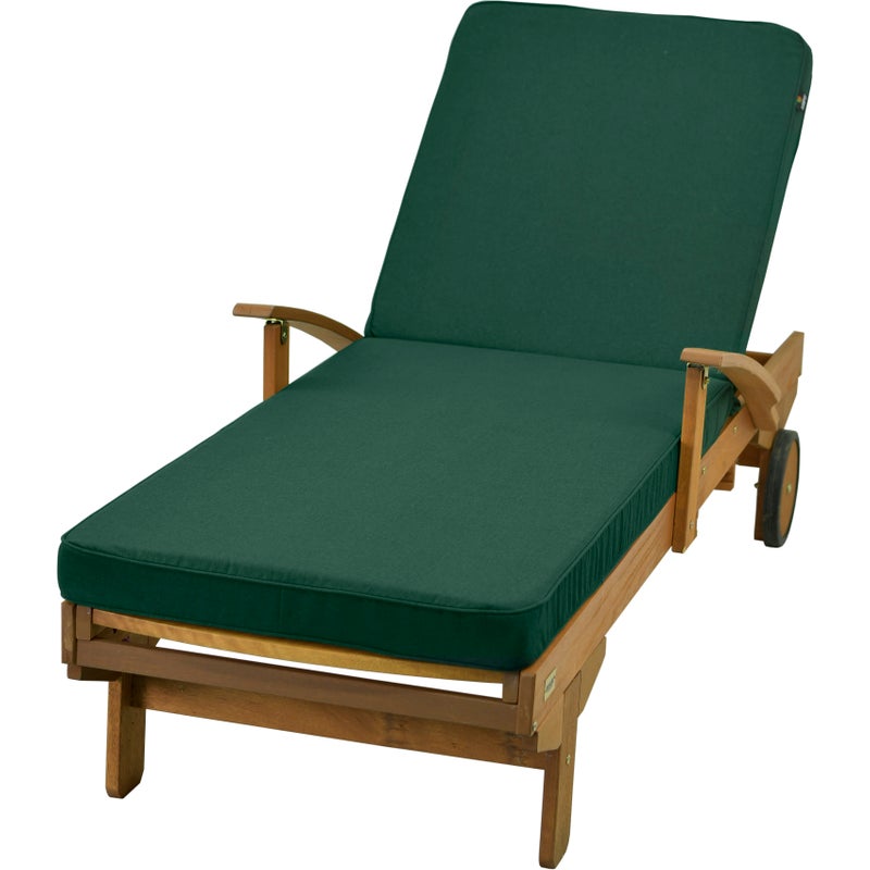 Poduszka na leżankę ogrodową AMPO wodoodporna ciemny zielony 1 szt.