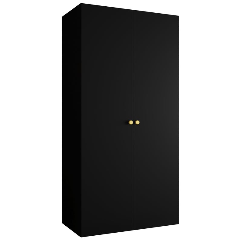 Szafa uchylna otwierana Parma 1 100 x 52 x 202 cm czarny + u. złoty Abiks Meble