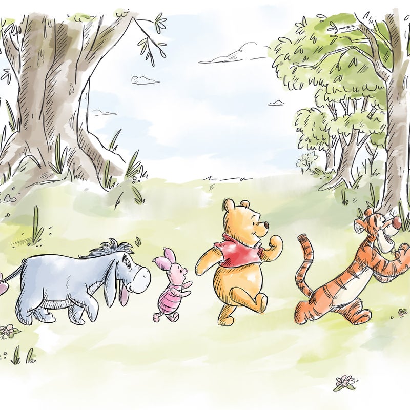 Fototapeta Winnie the Pooh w wielu kolorach - 300 x 250 cm - KOMAR