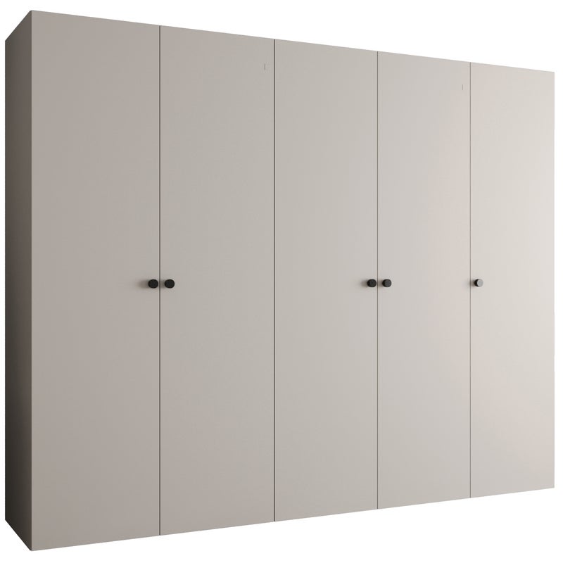 Szafa uchylna otwierana Parma 1 250 x 52 x 202 cm kaszmir + u. czarny Abiks Meble