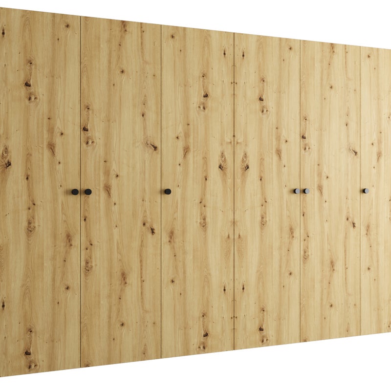 Szafa uchylna otwierana Parma 1 300 x 52 x 202 cm artisan + u. czarny Abiks Meble