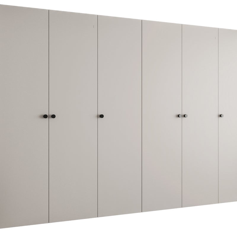 Szafa uchylna otwierana Parma 1 300 x 52 x 202 cm kaszmir + u. czarny Abiks Meble