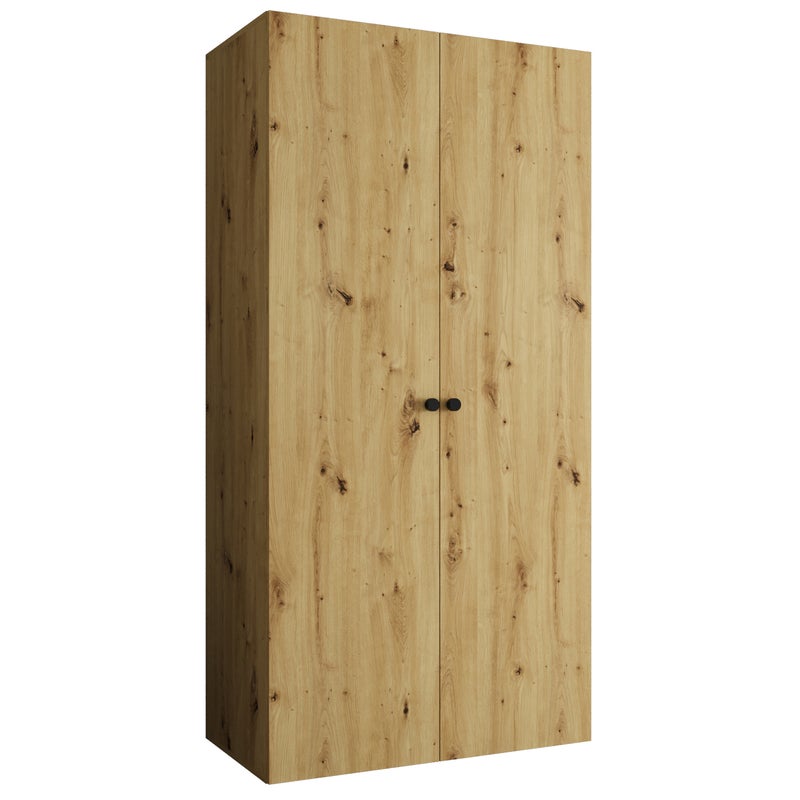 Szafa uchylna otwierana Parma 1 100 x 52 x 202 cm artisan + u. czarny Abiks Meble