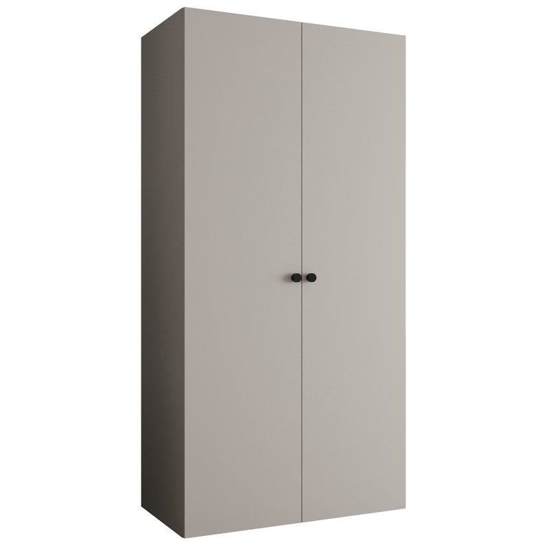 Szafa uchylna otwierana Parma 1 100 x 52 x 202 cm kaszmir + u. czarny Abiks Meble