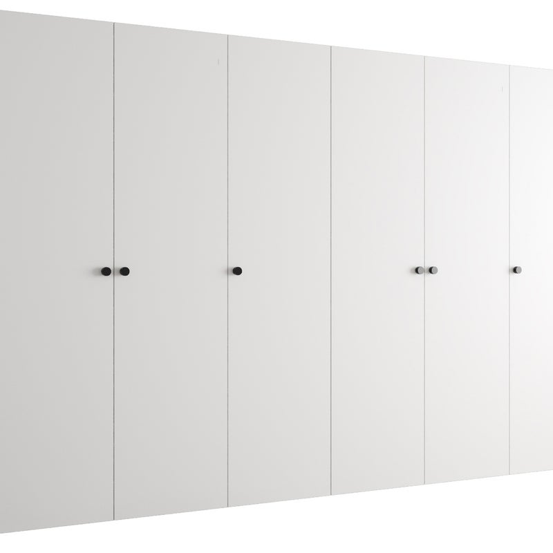 Szafa uchylna otwierana Parma 1 300 x 52 x 202 cm biały + u. czarny Abiks Meble