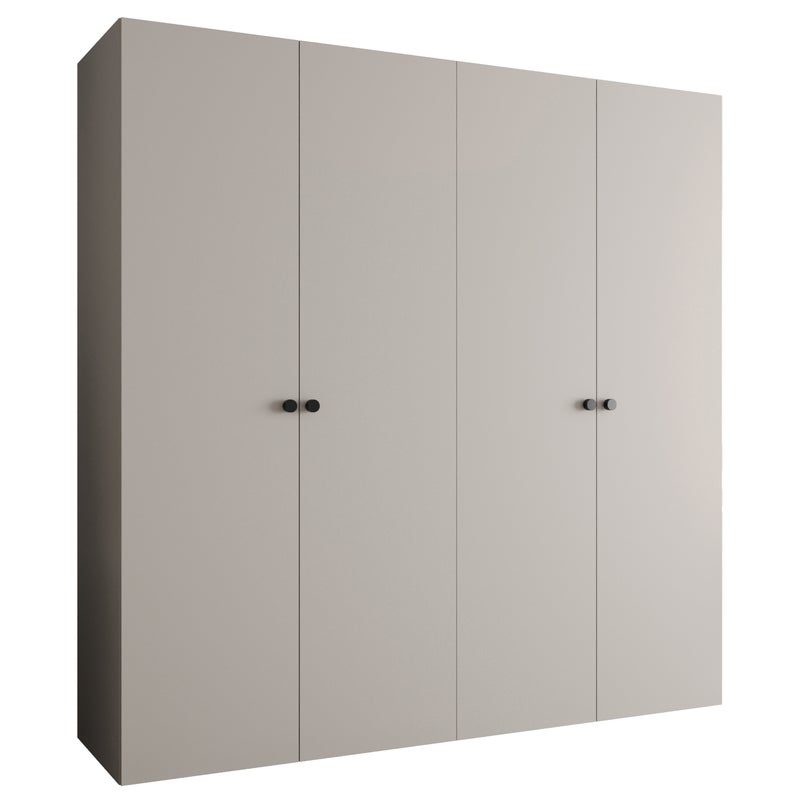 Szafa uchylna otwierana Parma 1 200 x 52 x 202 cm kaszmir + u. czarny Abiks Meble