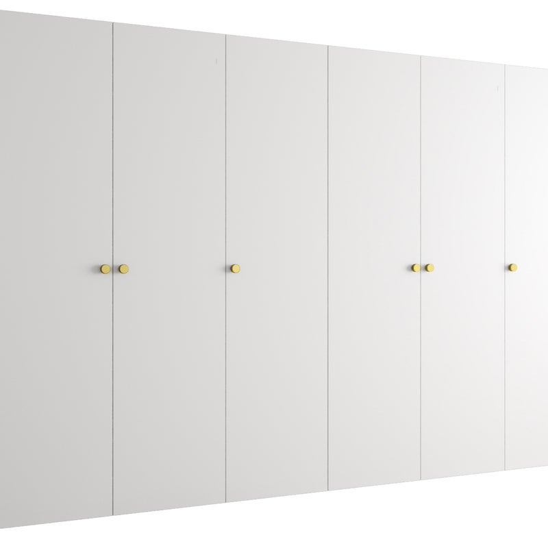 Szafa uchylna otwierana Parma 1 300 x 52 x 202 cm biały + u. złoty Abiks Meble