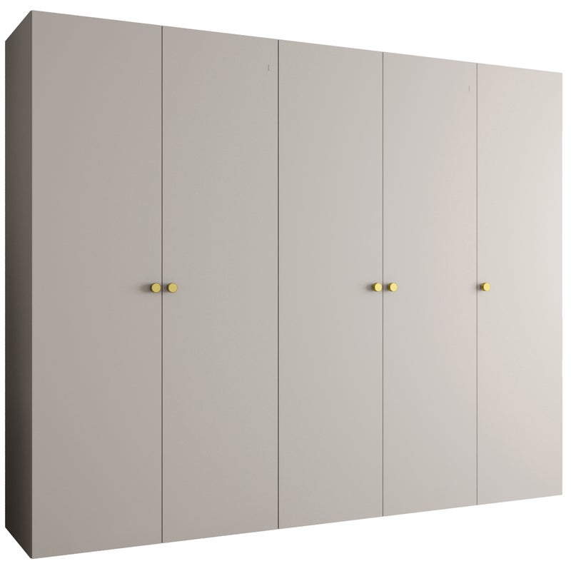 Szafa uchylna otwierana Parma 1 250 x 52 x 202 cm kaszmir + u. złoty Abiks Meble
