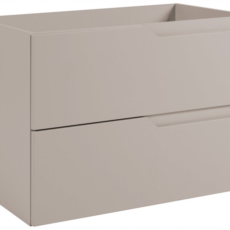 Szafka łazienkowa MODERN 80 cm kaszmirowa mat 2 szuflady frezowane uchwyty