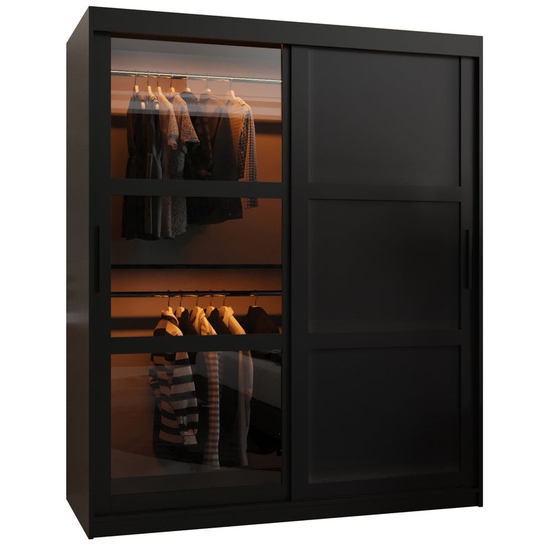 Szafa przesuwna Dome 3 150 x 62 x 200 czarny