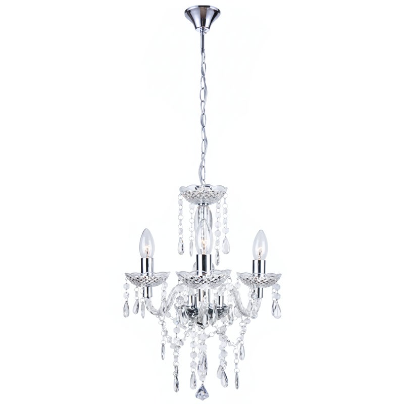 Lampa Sufitowa Wisząca Toolight Ebt006-3Cp Transparentny