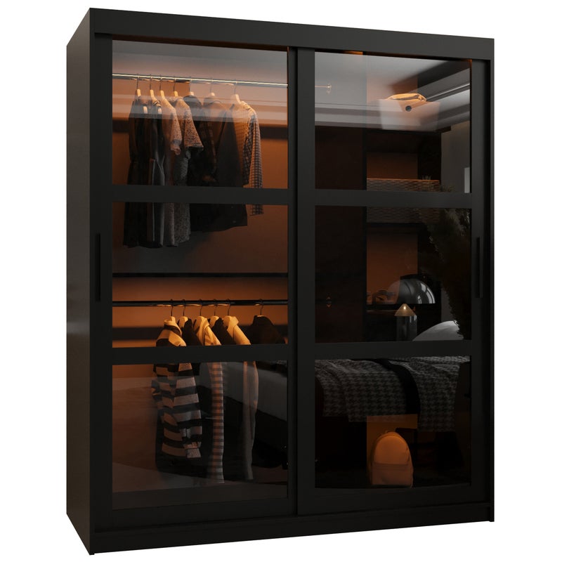 Szafa przesuwna Dome 150 x 62 x 200 czarny