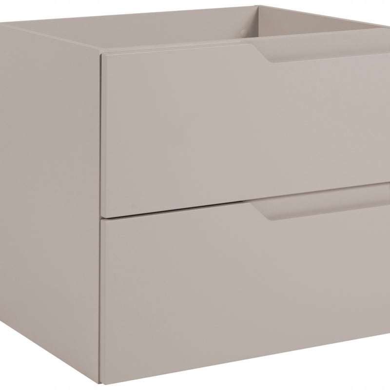 Szafka łazienkowa MODERN 60 cm kaszmirowa mat 2 szuflady frezowane uchwyty