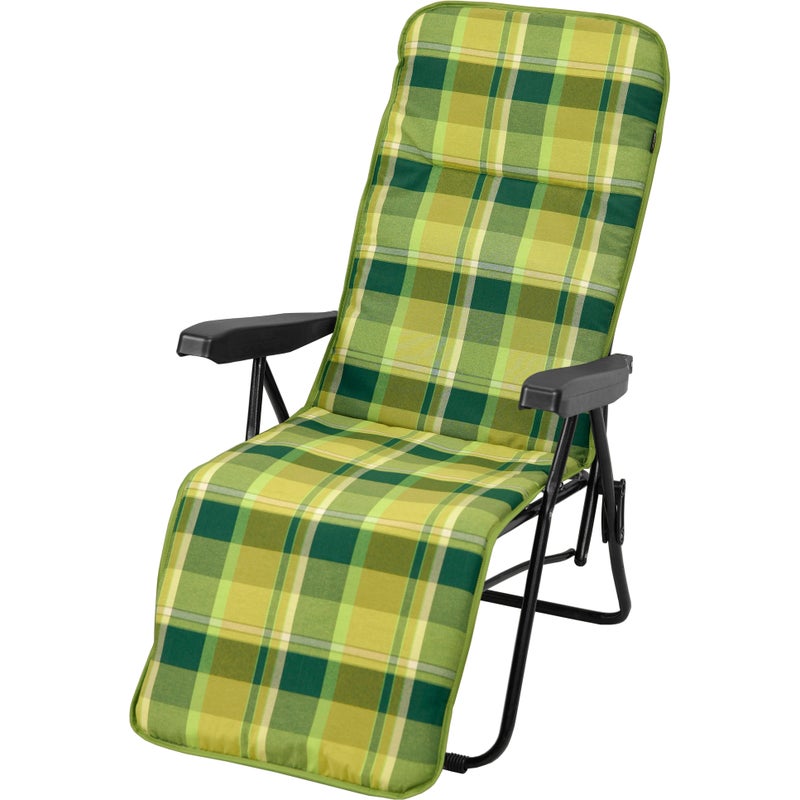 Poduszka na leżak fotel z podnóżkiem AMPO zielony żółty 1 szt.