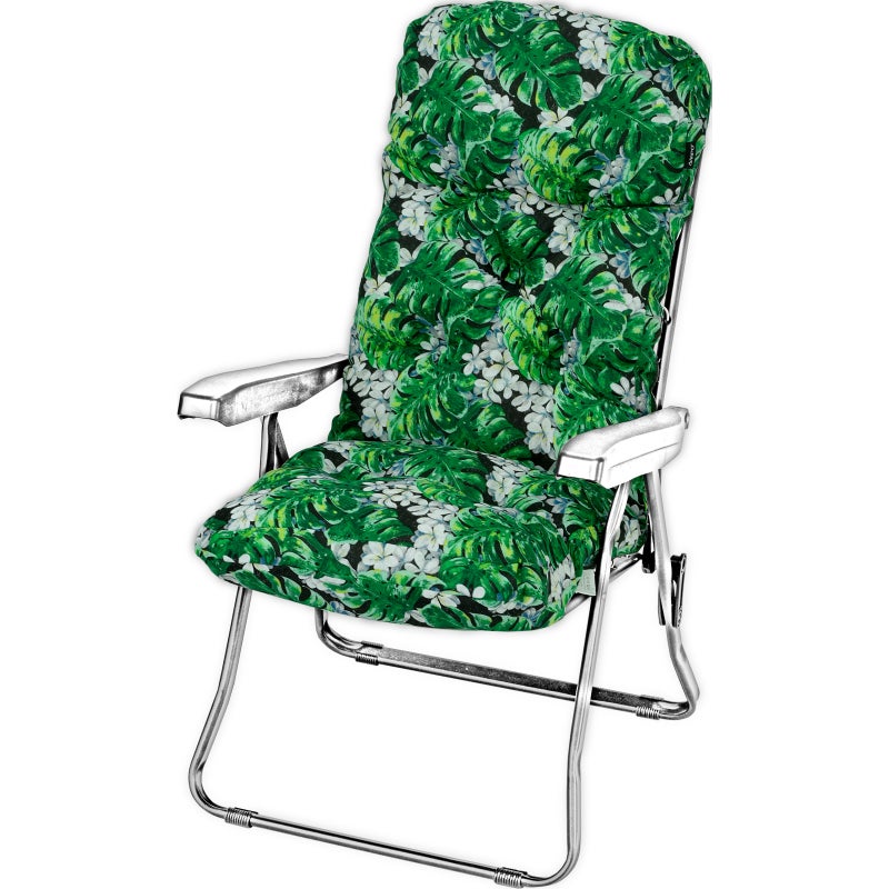 Poduszka na leżak bez podnóżka AMPO gruba zielony czarny biały 1 szt.