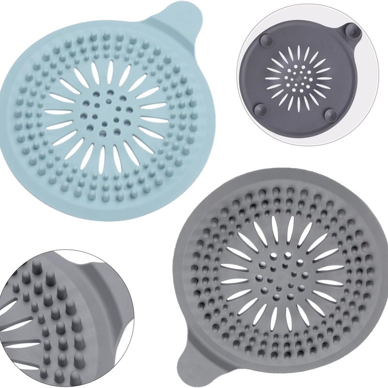 sztuki silikonowych łapaczy włosów z przyssawką, filtrem odpływowym, do łazienki, wanny i kuchni