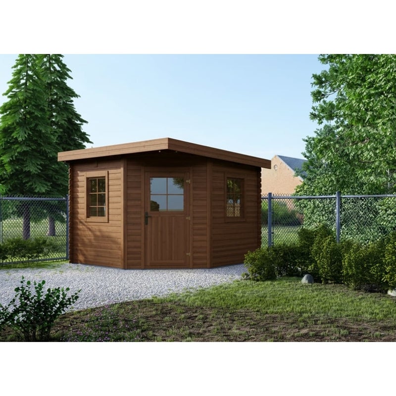 Domek ogrodowy ALTANKA 8 m2 - 3x3 m - 28 mm, drewniany, impregnowany, DOM753, 1szt.