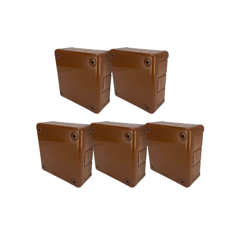 Puszka natynkowa hermetyczna 98x98x42mm 12-wlotowa, z dławikami gumowymi, IP55 zamknięcie 