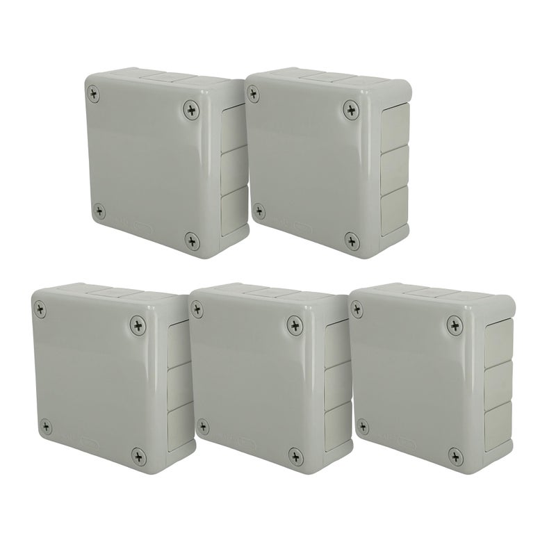 Puszka natynkowa hermetyczna 118x118x46mm 12-wlotowa, z dławikami gumowymi, IP55 zamknięcie 