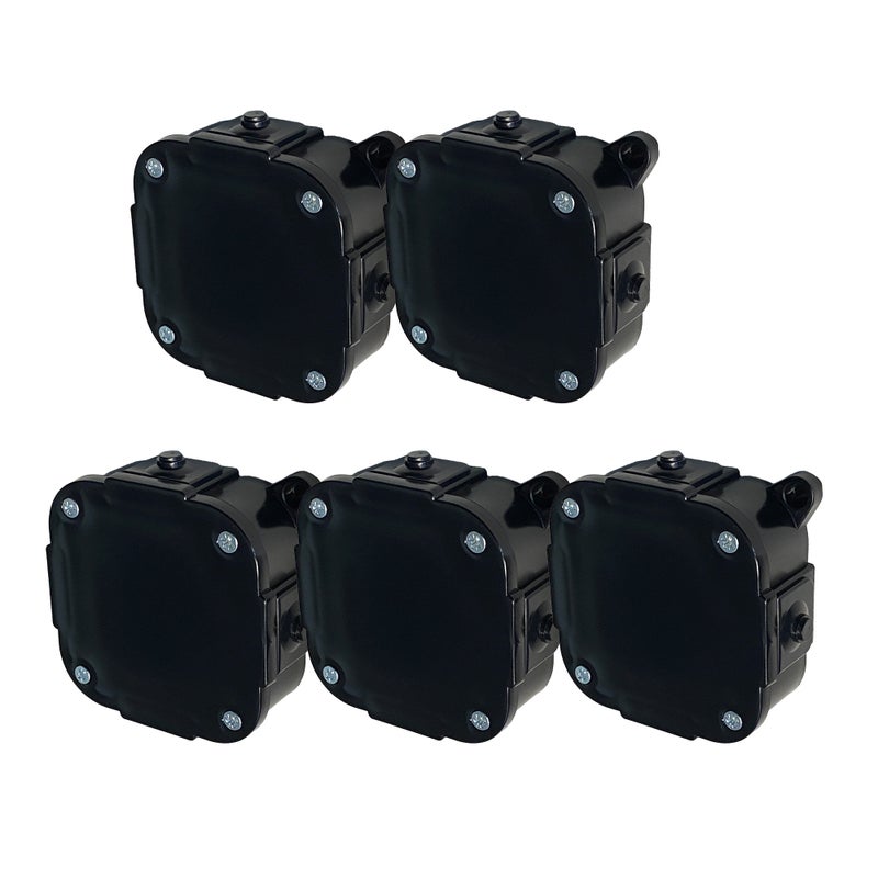 Puszka natynkowa hermetyczna 88x88x40mm 4-wlotowa, z zaciskami, zamknięcie 