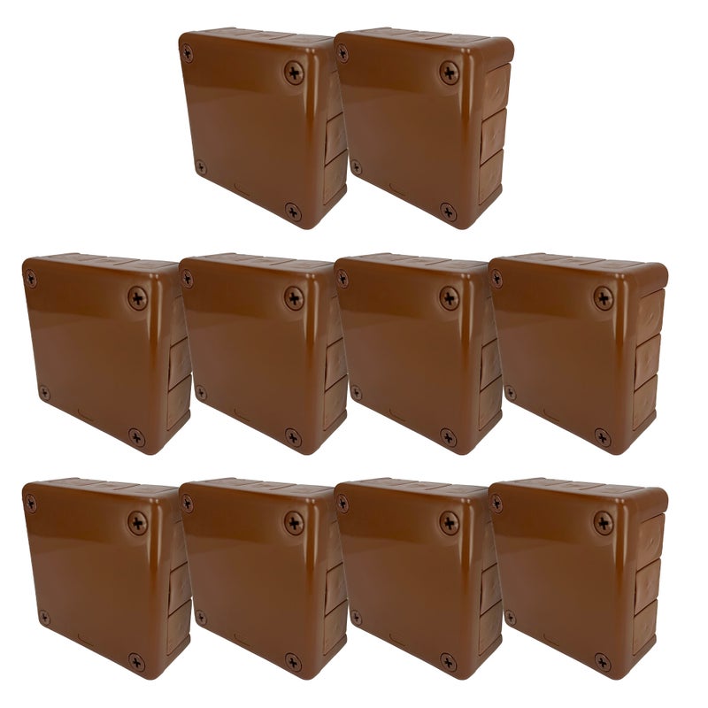 Puszka natynkowa hermetyczna 118x118x46mm 12-wlotowa, z dławikami gumowymi, IP55 zamknięcie 