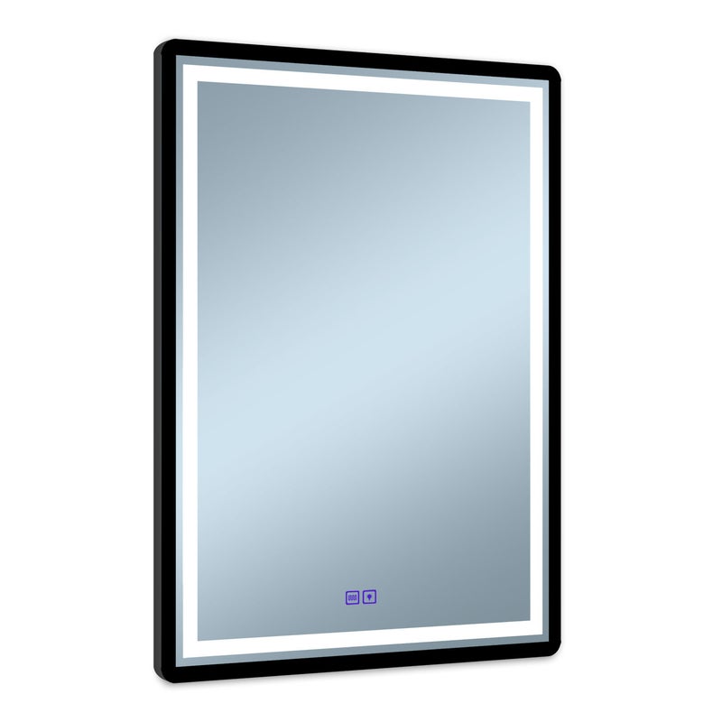 Lustro podświetlane w czarnej ramie Duo Black 60x80