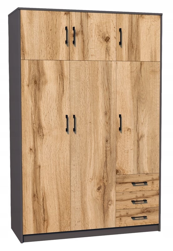 Szafa szafka 6D3S GRAFIT-WOTAN 127cm komoda regał ROB