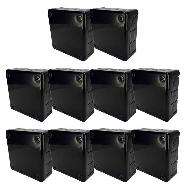 Puszka natynkowa hermetyczna 118x118x46mm 12-wlotowa, z dławikami gumowymi, IP55 zamknięcie 