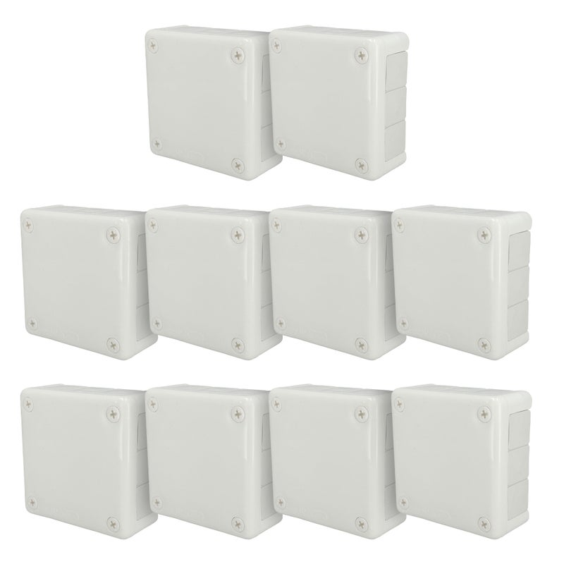 Puszka natynkowa hermetyczna 118x118x46mm 12-wlotowa, z dławikami gumowymi, IP55 zamknięcie 