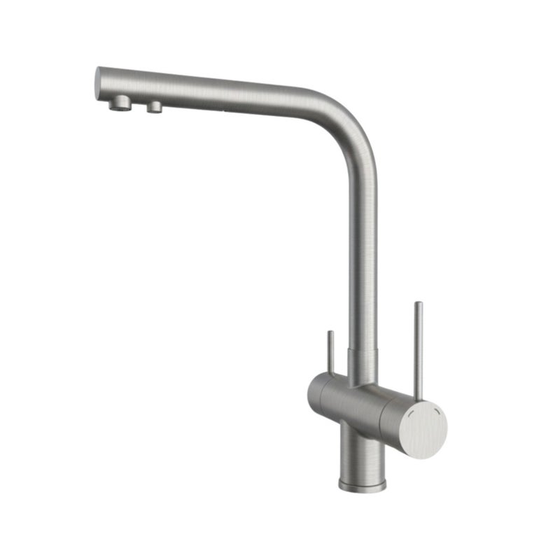 Bateria Kuchenna GranMaster, Ango, Trójdrożna do filtra, Stal szczotkowana - INOX 1szt.