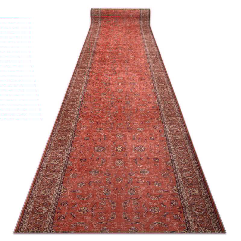 CHODNIK podgumowany DO PRANIA LOTUS TRADITION 58160 Klasyczny, ornament czerwony 100cm 100x220 cm