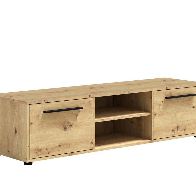 Nowoczesna Dwudrzwiowa Szafka RTV MAXIVO Dąb Artisan do Salonu – Minimalistyczny Design