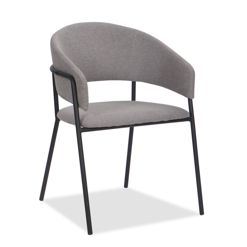 Krzesło tapicerowane glamour szenilowe OVO szare