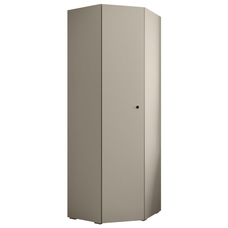 Szafa narożna uchylna ubraniowa Inova 2 kaszmir + u. czarny Abiks Meble