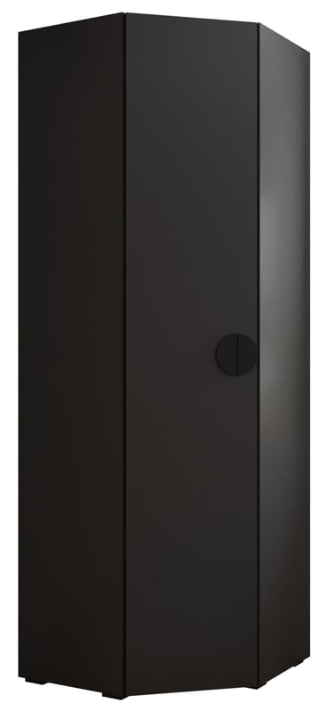 Szafa narożna uchylna ubraniowa Inova 4 czarny + u. czarny Abiks Meble