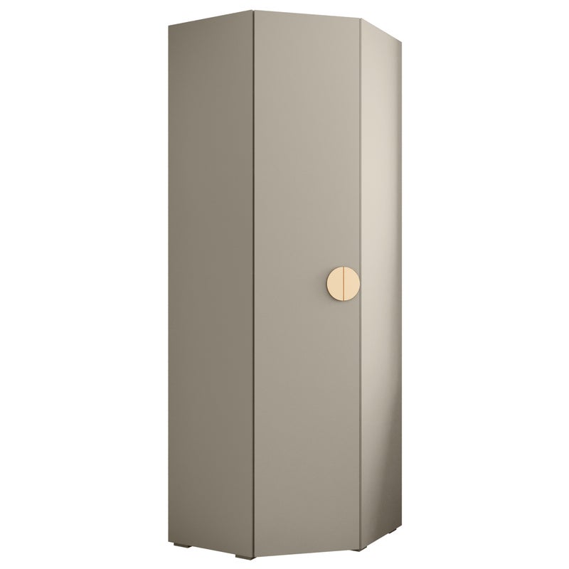 Szafa narożna uchylna ubraniowa Inova 4 kaszmir + u. złoty Abiks Meble