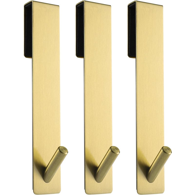 Haczyk na drzwi prysznica, wieszak na ręczniki z warstwą pianki, hak na drzwi prysznica (13,5 cm/złoty)